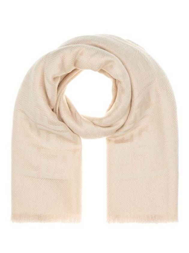 펜디 카멜리아 울 메탈릭 얀 숄 스카프 아이보리