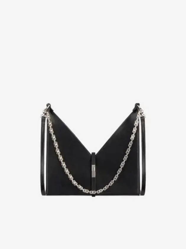 지방시 박스 레더 스몰 컷 아웃 체인백 블랙 Givenchy Small Cut Out Bag in Box Leather with Chain Black
