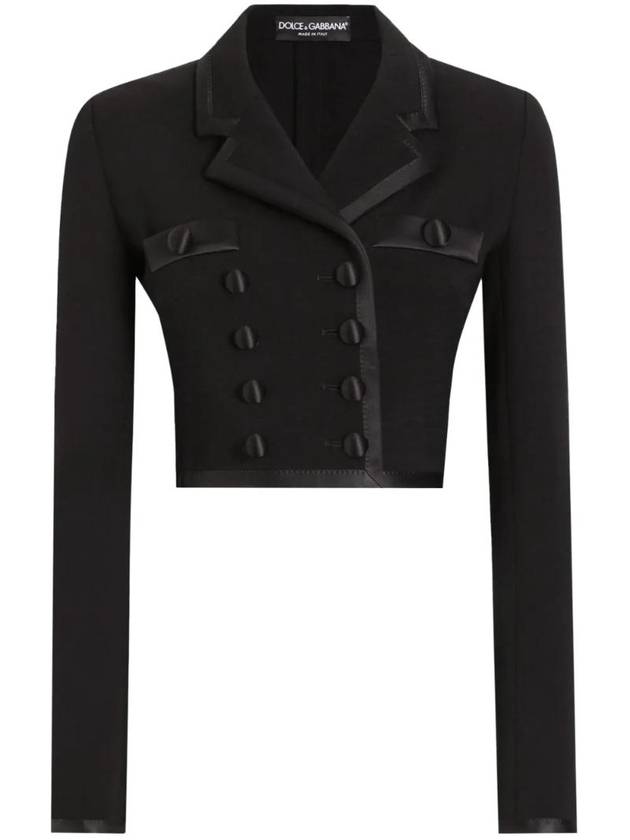 돌체앤가바나 더블 브레스티드 크롭 재킷 F27EHTFUBD2