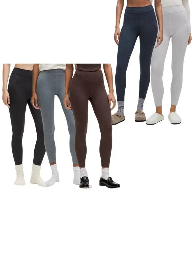 룰루레몬 레깅스 스웨이드 하이라이즈 바지 네이비 화이트 그레이 브라운 블랙