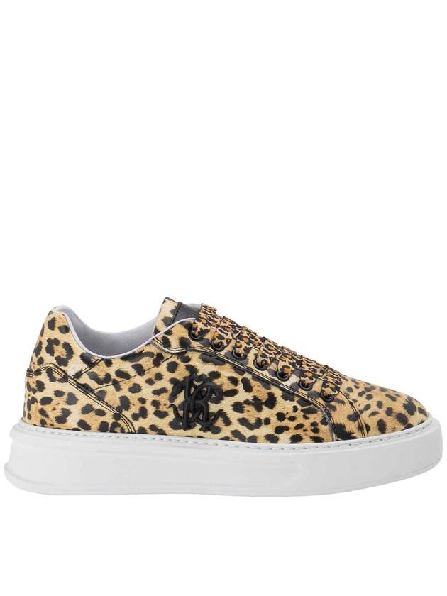 Roberto Cavalli Animalier Print Side Logo Sneakers