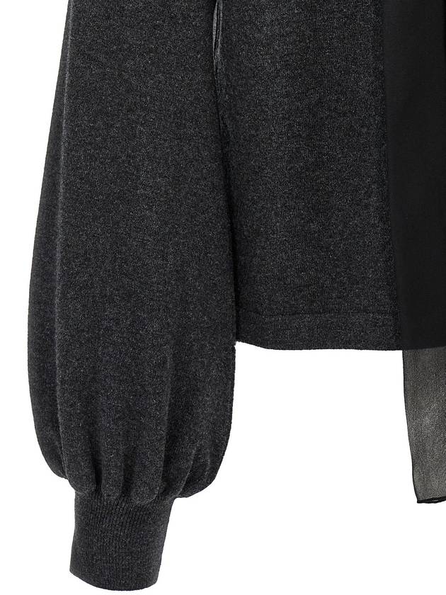 알베르타 페레티 보우 디테일 퍼프 슬리브 점퍼 Alberta Ferretti Bow Detailed Puff Sleeved Jumper