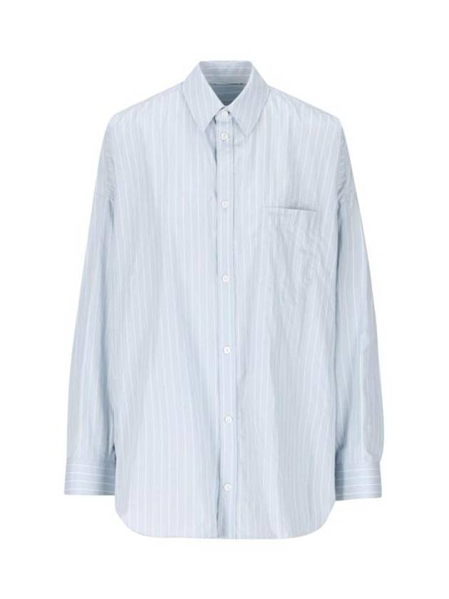 24SS 발렌시아가 셔츠 642251TPM284773 P24 LIGHT BLUE WHITE