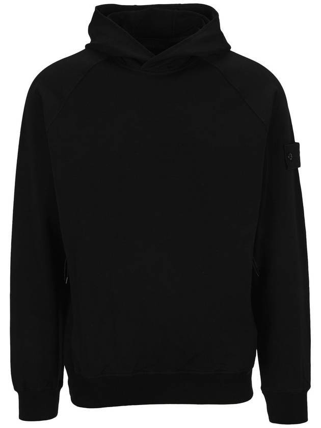 스톤아일랜드 고스트피스 라글란 후드 블랙