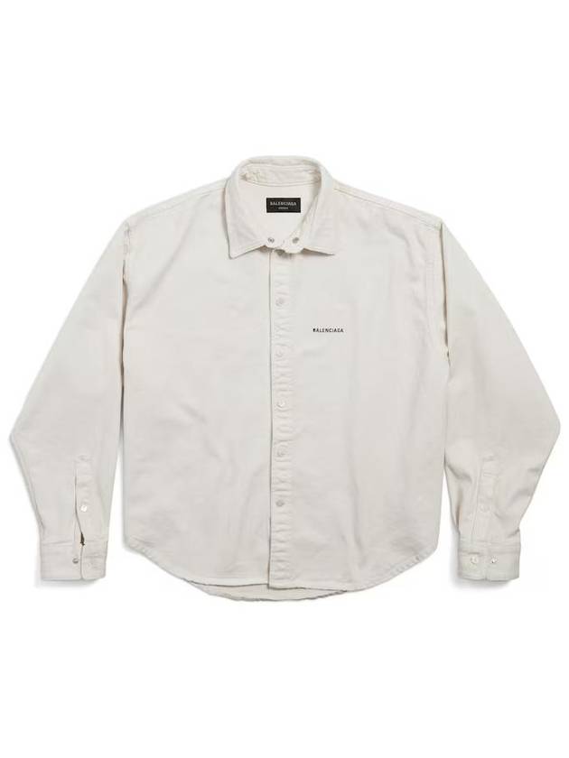 발렌시아가 여성용 라지 핏 셔츠 화이트