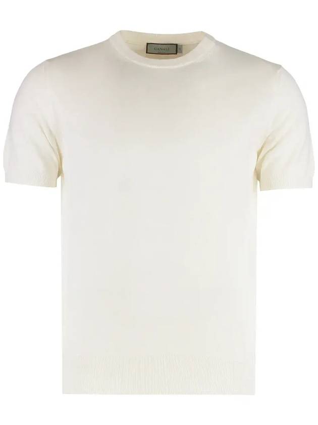 Canali 반팔 니트 스웨터 C0719MK00145_001