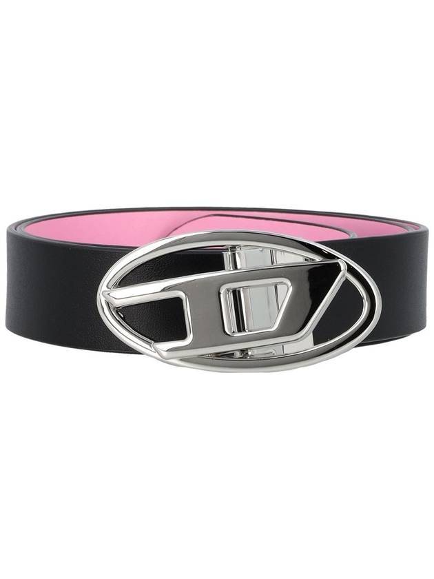 디젤 B 1DR W REV II 30 오발 D 버클 리버시블 가죽 벨트 블랙 핑크