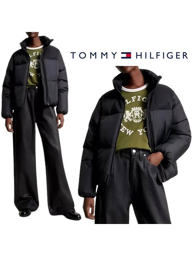 타미힐피거 패딩 여성 뉴욕 TH프로텍트 탑 재킷 블랙