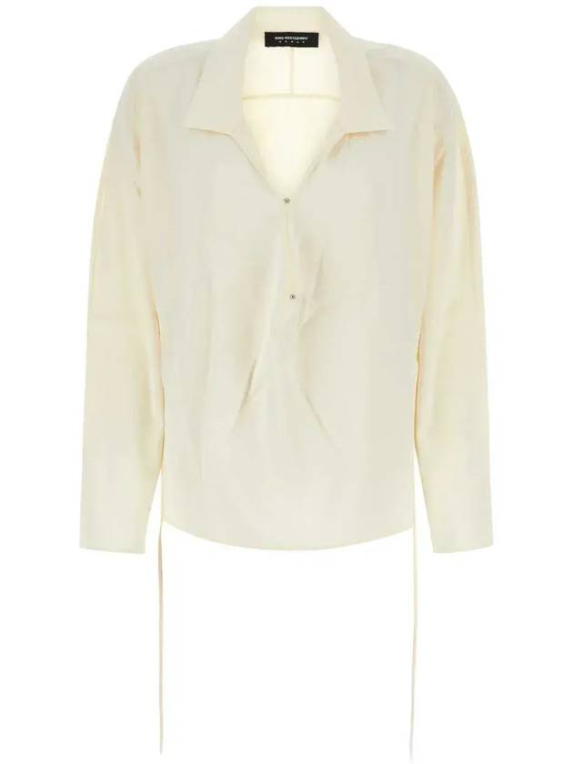 Kiko Kostadinov 긴팔 V넥 드로스트링 블라우스 KKWSS23SH01_30IVORY