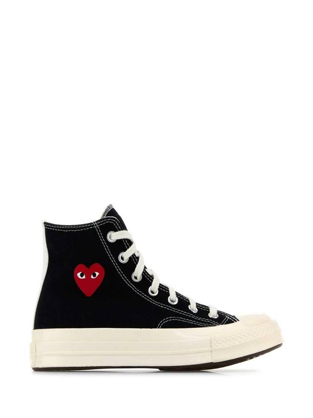 COMME DES GARCONS PLAY Black canvas Comme Des GarA ons X Converse sneakers AZK129001 BLACK