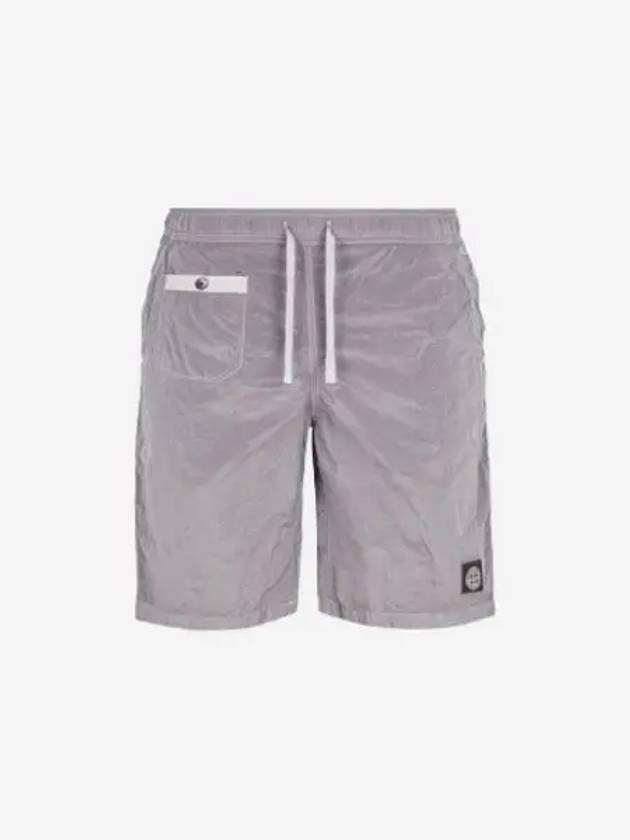 스톤 아일랜드 B0443 나일론 메탈 에코닐 재생 나일론 레귤러 핏 스위밍 트렁크 더스트 그레이 24SS Stone Island B0443 Nylon Metal in Econyl Regenerated Nylon Regular Fit Swimming Dust Grey 24SS