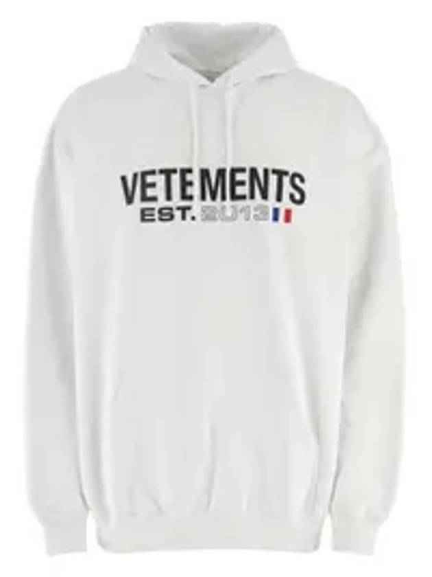 베트멍 로고 프린트 드로스트링 후드 그레이