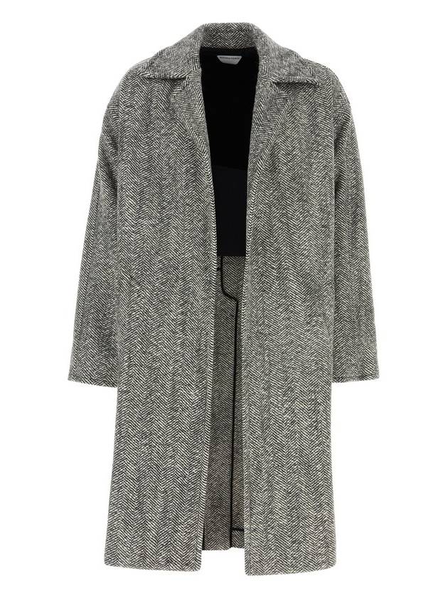 Bottega Veneta 헤링본 패턴 오버사이즈 코트