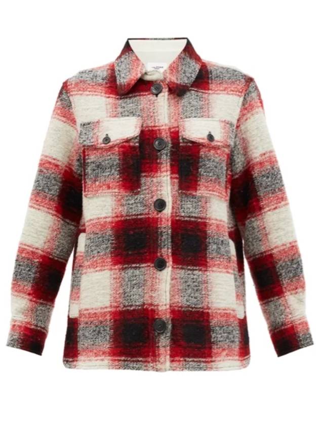 Isabel Marant Etoile 이자벨마랑 가스토니 레드 체크 울 셔츠 자켓 마랑울자켓 마랑자켓