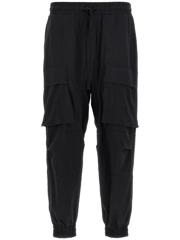 톰 크롬 드로스트링 카고 팬츠 MST451_BLACK