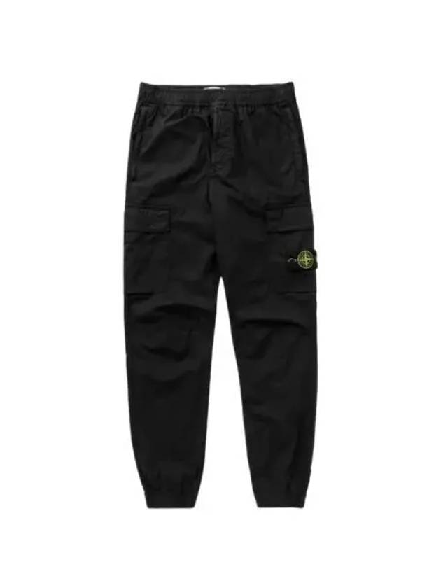 스톤 아일랜드 31303 스트레치 코튼 텔라 파라슈트 카고 팬츠 블랙 24SS Stone Island 31303 Stretch Cotton Tela Paracadute Cargo Pants Black 24SS