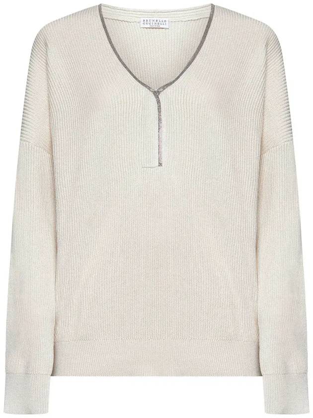 Brunello Cucinelli 브이넥 니트 점퍼 M19192112P_C9597