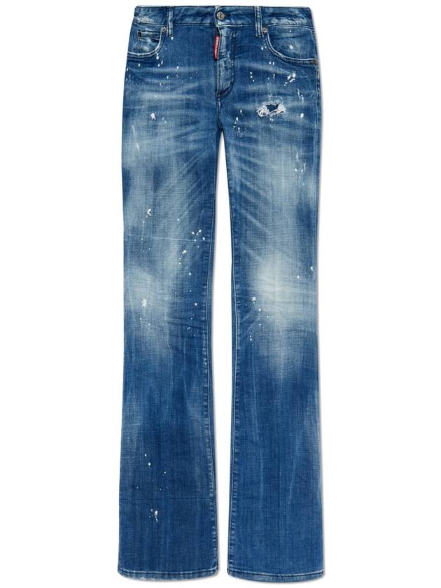 25SS 디스퀘어드2 여성 스트레이트 진 Dsquared2 Jeans Medium Waist Flare  Women's  Blue