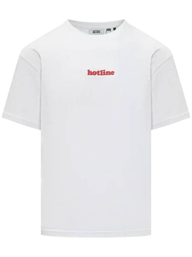 GCDS 핫라인 자수 오버사이즈 티셔츠 A2CM2307JG2_10