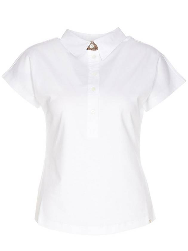 Herno White polo t-shirt logo collar