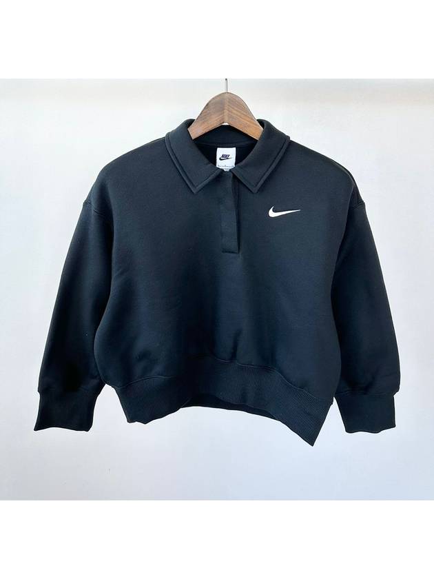 나이키 8부 크롭 맨투맨 DQ5869-010 블랙 WOMENS 아시안핏