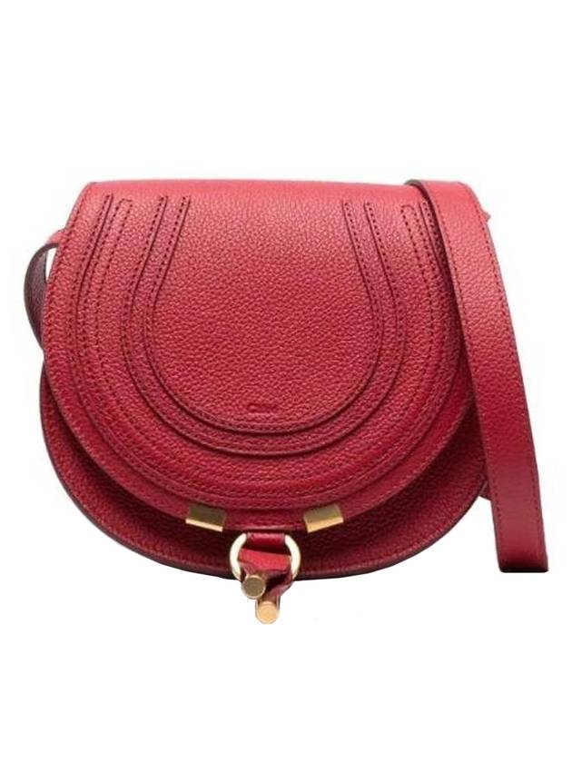 끌로에 마르씨 새들 스몰 크로스 백 레디쉬 핑크