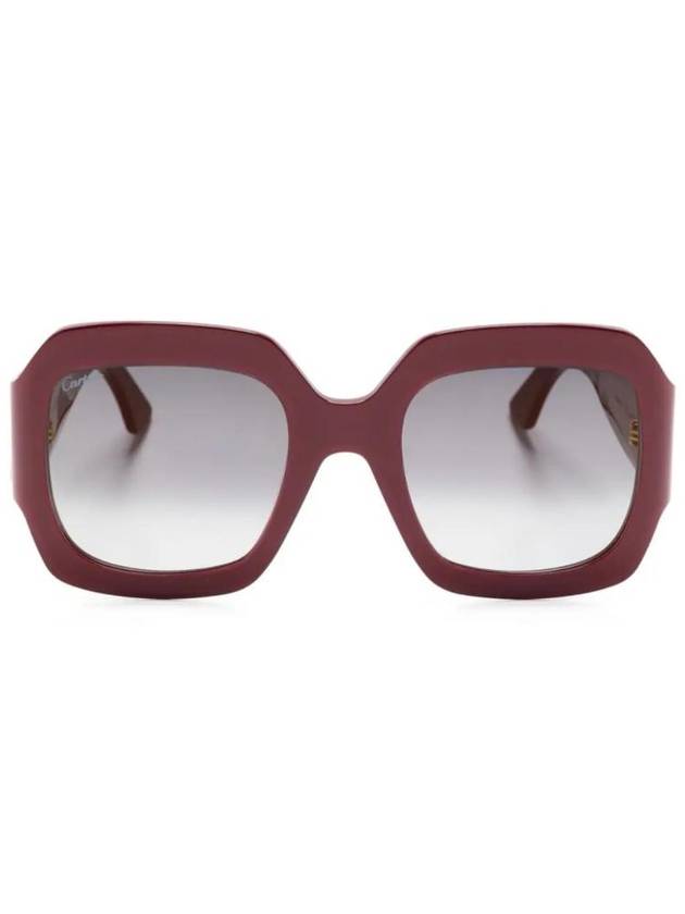 까르띠에 아이웨어 로고 장식 기하학 프레임 선글라스 CT0434S