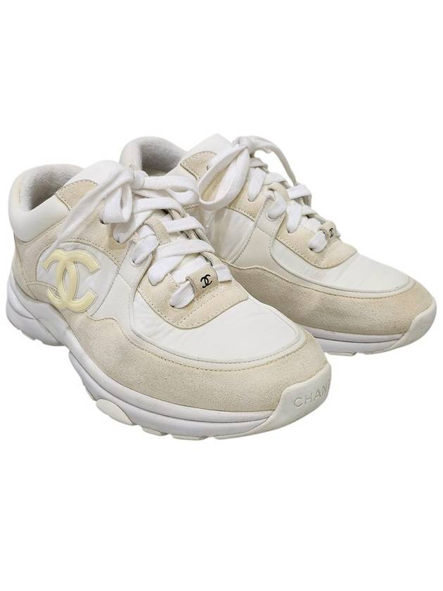 샤넬 G34360 빈티지 CC로고 크루즈 테니스 스니커즈 38size