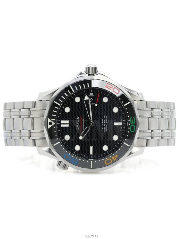오메가 씨마스터 다이버 300M 리우올림픽 리미티드 시계 블랙 스틸