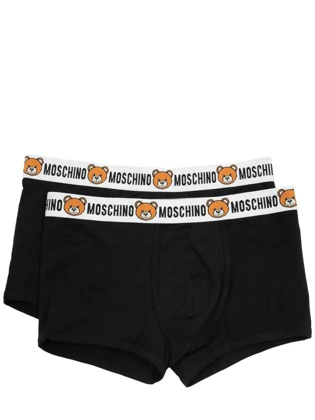 Moschino 로고 테디 웨이스트밴드 2팩 박서 V1A13874402_0555