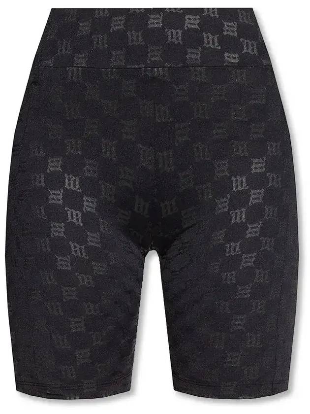 Misbhv 모노그램 하이라이즈 사이클링 레깅스 3121W3010_BLACK