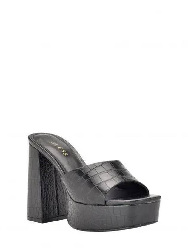 우먼 GUESS Jadah 렙타일 엠보스드 플랫폼 샌달 샌들 블랙 002 9823941