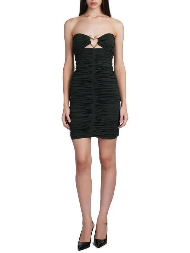 Area Heart 러칭 스트랩리스 미니 드레스 PF24AWDR0059FA01_None