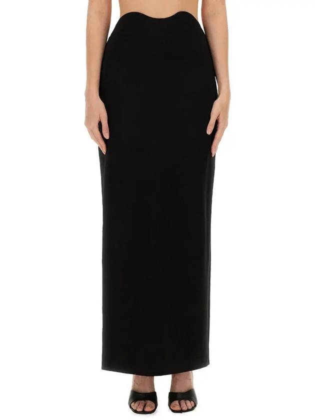 Staud 페튜니아 맥시 컬럼 스커트 R24P6128PT_BLK