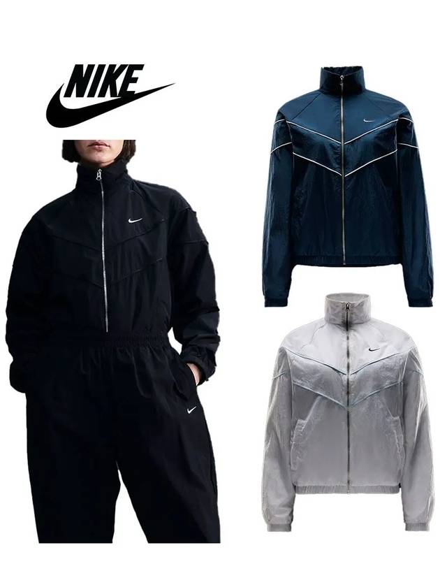 나이키 바람막이 여성 윈드러너 우븐 탑 재킷 3컬러 블랙 화이트 네이비