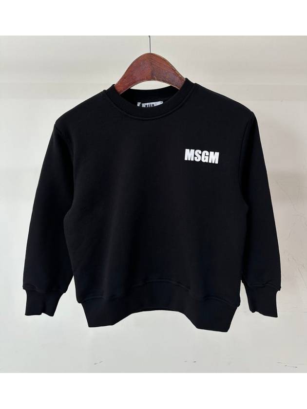 25SS MSGM 키즈 맨투맨 S5MSJUSW054 블랙 6 8 10 12 14A