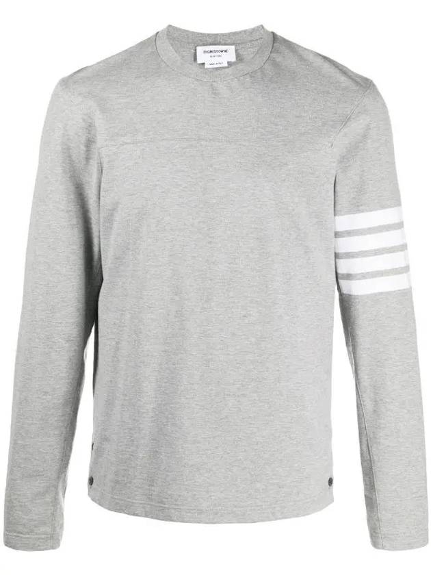 톰브라운 코튼 4바 사선 긴팔티셔츠
