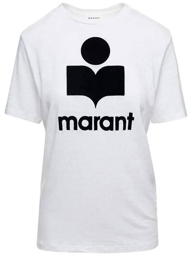 23FW 쥬얼 로고 린넨 티셔츠 TS0001FA A1N09E 20WH