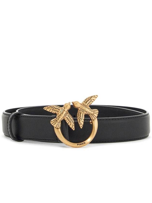 Cintura Love Berry H3 Regolabile In Vitello Nero Con Fibbia Decorativa