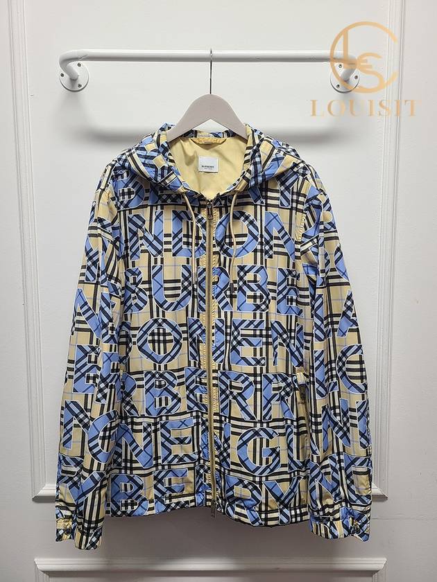 버버리 빈티지체크 멀티 레터링 로고 윈드브레이커 XL