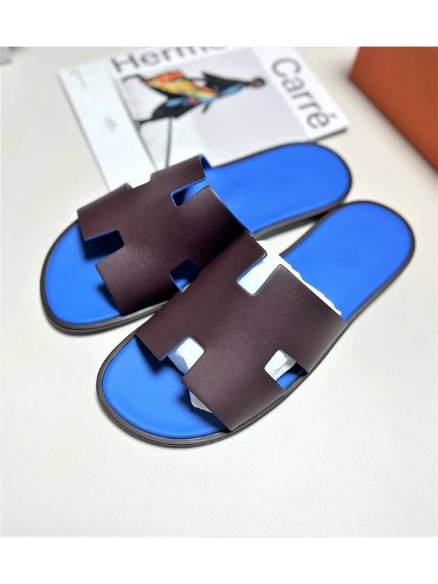 에르메스 이즈미르 izmir 남자샌달 슬리퍼 보르도블루