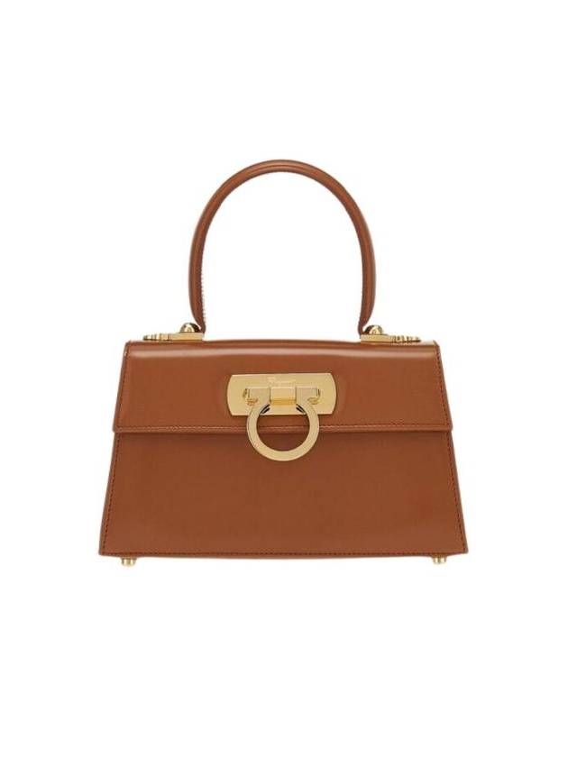 페라가모 스몰 이스트 웨스트 아이코닉 탑 핸들백 탄 212958 759963