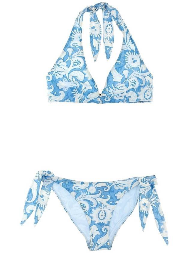 에트로 페이즐리 프린트 비키니 블루