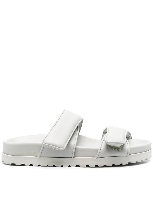 Gia Borghini Double-strap leather flat sandals