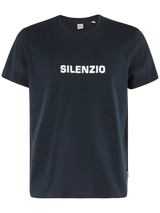 Waiting Silence 로고 티셔츠 AY27A335094_01098NAVY