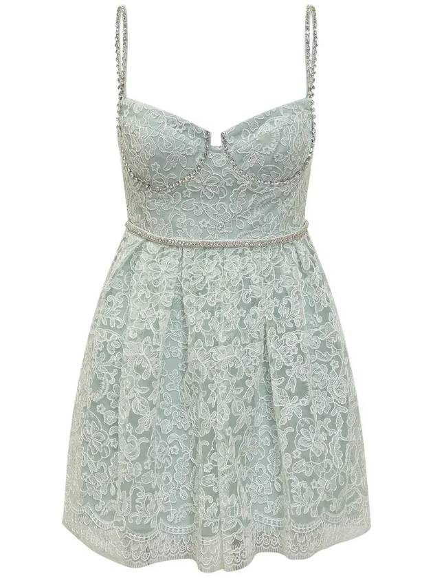 셀프 포트레이트 코드 레이스 미니 드레스 SS24191S_G