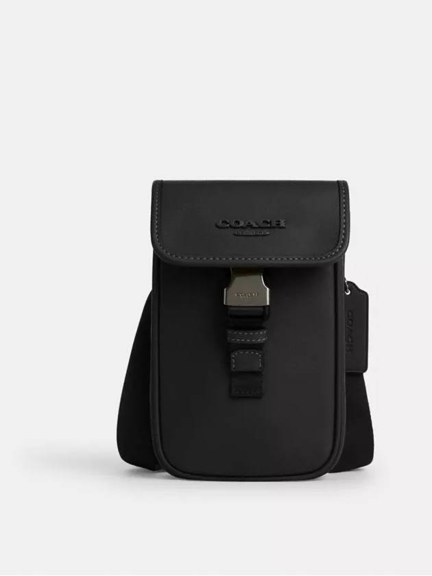 코치 레이서 폰 크로스백 Gunmetal Black