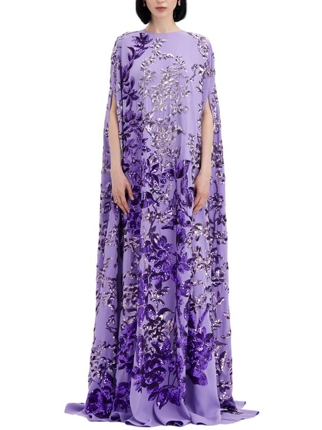SEQUINNED OMBRE CAFTAN DRESS