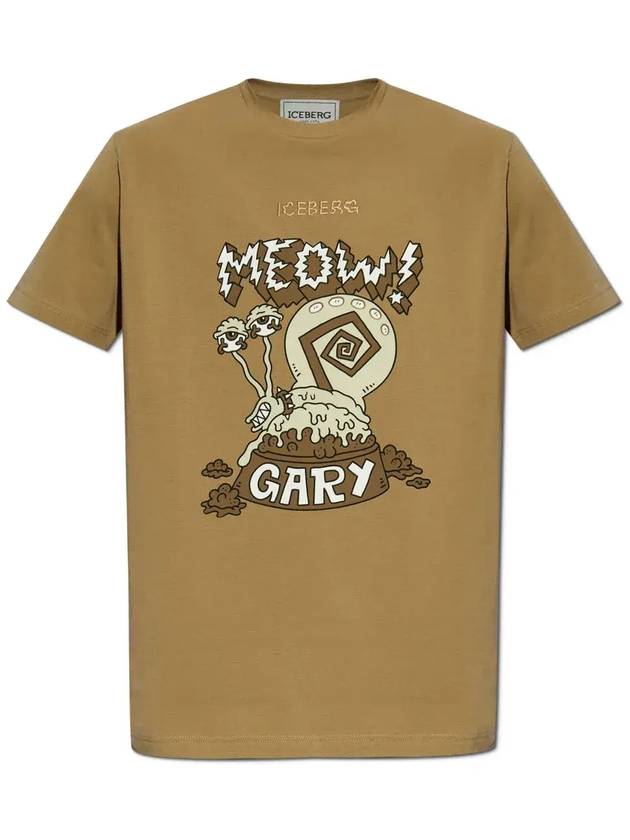 아이스버그 패턴 프린트 크루넥 티셔츠 25EI1P0F0426318_5796