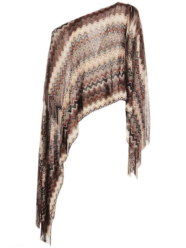 미소니 지그재그 패턴 프린지드 엣지 코트 TX2SVID9979_0004